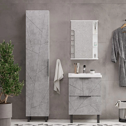 Mixline Шкаф пенал Гранд 40 бетон – фотография-3